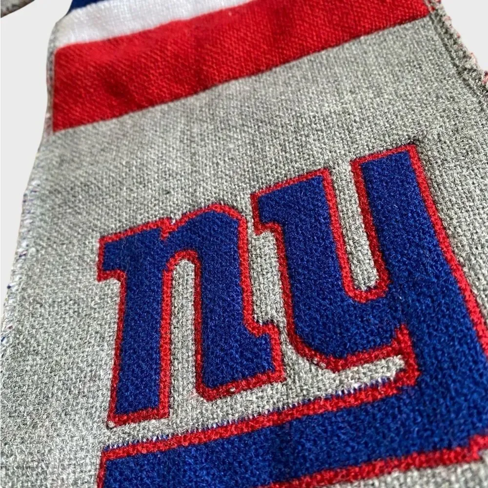 Foco New York Giants Football NFL Scarf Grey Red Blue Fringed Unisex Cozy Preppy